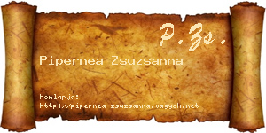 Pipernea Zsuzsanna névjegykártya